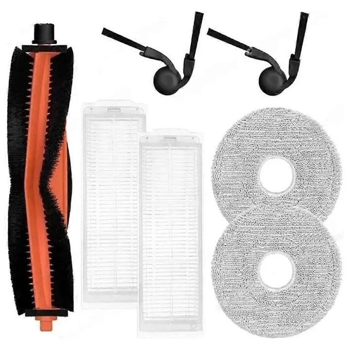 Xiaomi S40 Pro robotporszívó tartozékkészlet, kefék, HEPA szűrők, felmosókendők, többszínű