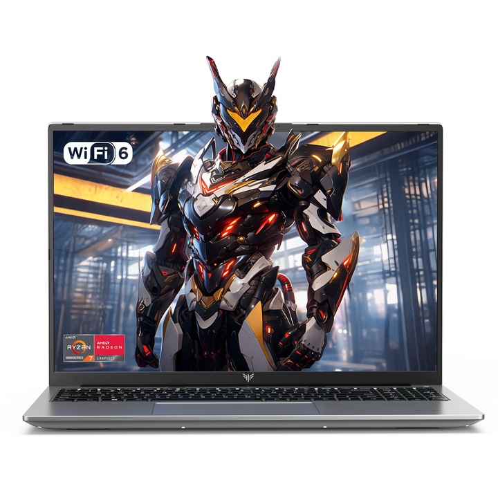Laptop Gaming AMD Ryzen 7 H255 pana la 4.9GHz, 16", Full HD, 24GB LPDDR5 512GB NVMe SSD, Windows 11 Pro, Bluetooth 5.2, WiFi 6, Type-C