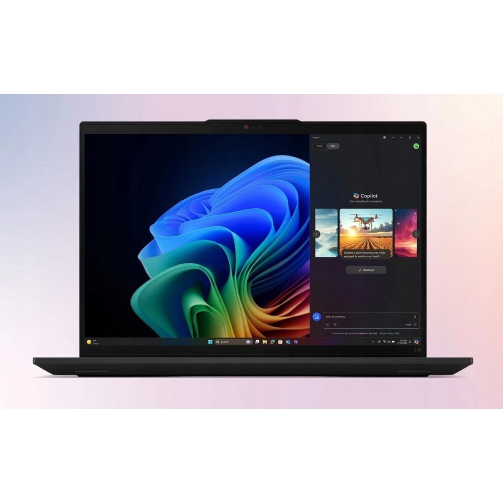 Pachet promo: Laptop Lenovo ThinkPad L16 G1, Intel Core Ultra 5 125U, 32GB 1TB SSD, 16" WUXGA 1920x1200 IPS Touch, Intel Graphics, Windows 11 Pro + ET103 notebook case 43.2 cm (17") Messenger case Black