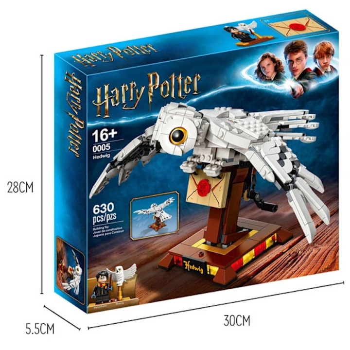 Építőkészlet 630 darabos Hedwig bagoly Harry Potter többszínű