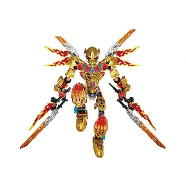 Bionicle Tahu The Fire Unifier építőkészlet, nem mérgező ABS-ből, számozott, könnyen összeszerelhető alkatrészek, Többszínű, 1 db.