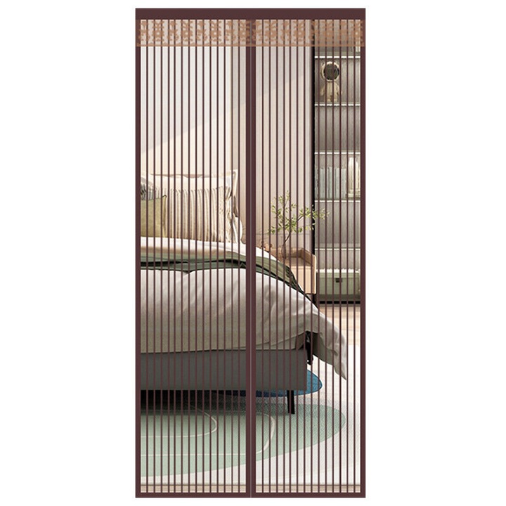 Plasa magnetica usa insecte 120x220cm, inchidere automata, adeziv, plasa fina