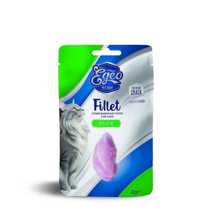 Recompensa pentru pisici, Egeo, file de rata pentru pisici, 22g