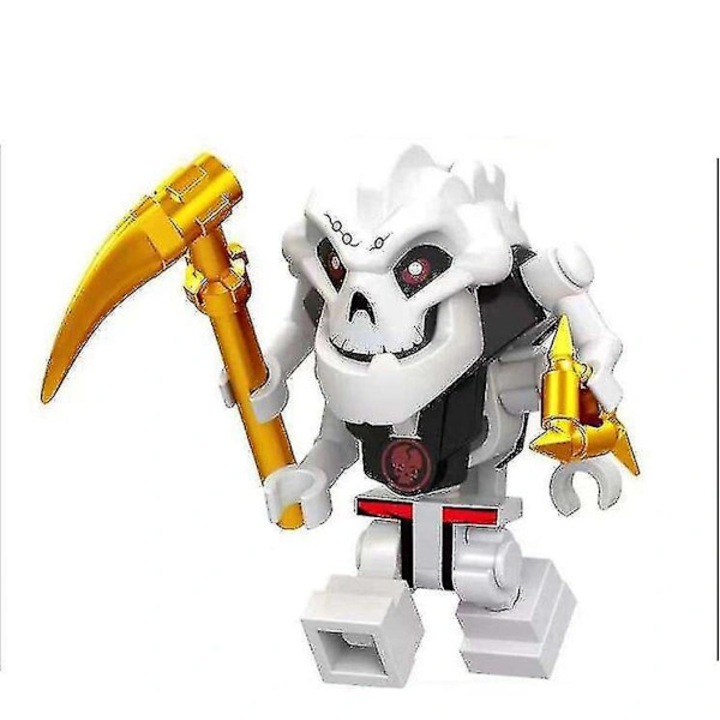 Figurina minifig Phantom Ninja Samukai, kompatibilis építőelemekkel, arany kiegészítőkkel, Többszínű, 1 db