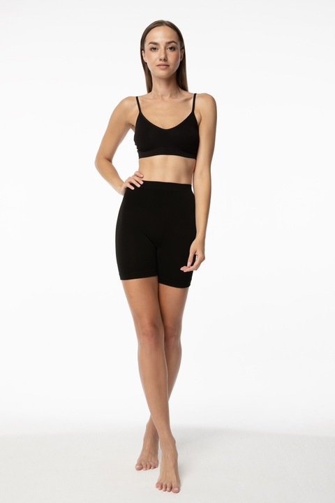 Pantaloni scurti confort din bambus, fara cusaturi - Julimex Negru, Negru