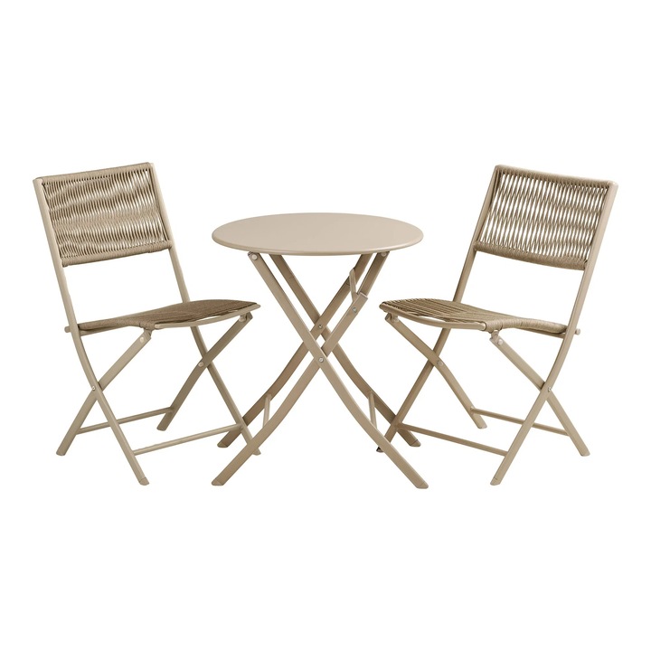 Arcas Bistro Set - franghie, oTel - Taupe
