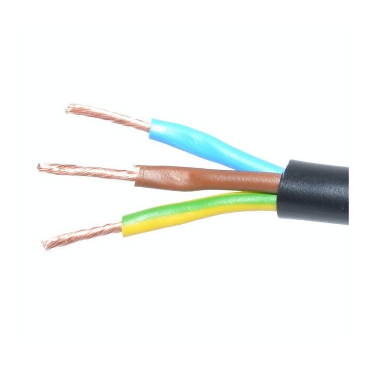 Elektromos kábel 3x1mm² MYYM sodrott (fekete)