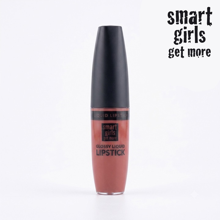 Ruj lichid de buze cu pigment intens Smart Girls Get More, Colectia Long lasting love, rezistent la apa, Glossy 04