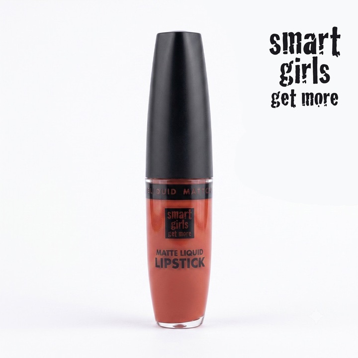 Ruj lichid de buze cu pigment intens Smart Girls Get More, Colectia Long lasting love, rezistent la apa, Matte 03