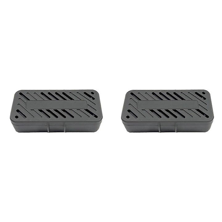 Particule deodorizante pentru rezervor, compatibile cu Dreame X40/X40 Pro/X40 Ultra, cu ioni de argint, din ABS durabil, Gri inchis, 2 buc., 95x45x20 mm