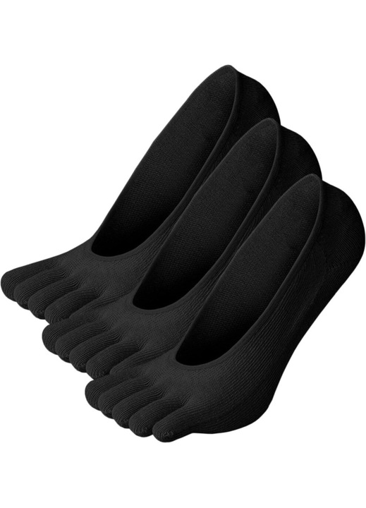 Női zokni, 5 ujjas, pamut, 6 pár, többszínű, 36-41