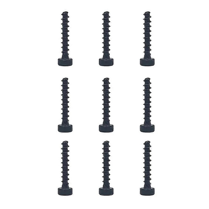 Suruburi montaj baterie, suruburi de inlocuire, compatibile cu V6/V7/V8/V10/V11, M2.5 x 15 mm, metal, negru, 9 bucati