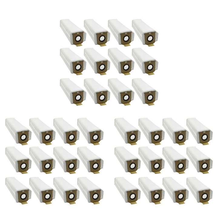 Set 36 bucati, Saci de praf pentru Dreame Z10 Station, din material netesut si melt-blown, cu inchidere automata si filtrare pana la 99.9% particule fine, Alb