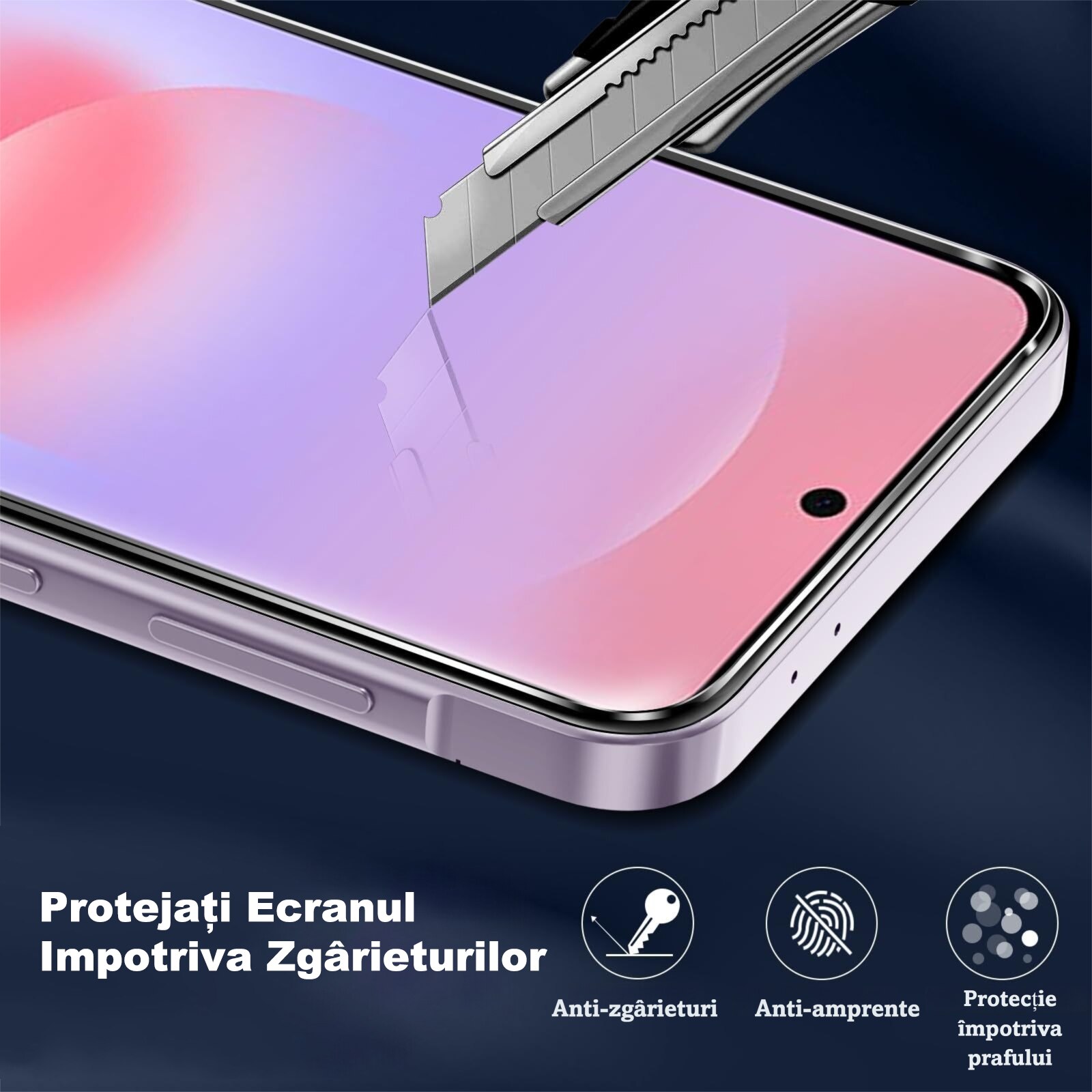 Pachet Husa Telefon Care nu Ingalbeneste + 2 Folii Sticla Compatibila Cu Samsung Galaxy A37 5G, MOGU Set Protectie 360, Carcasa Subtire de TPU Flexibil, Rezistent la Socuri, Include 2 folii de Protectie din Sticla Securizata, Transparenta