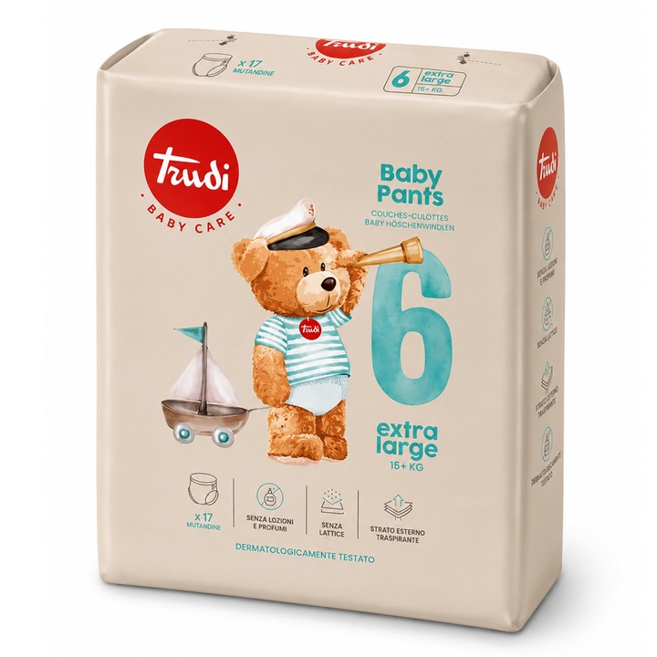 Trudi Baby Pants 6 – pelenka bugyi, 15+ kg, 17 db