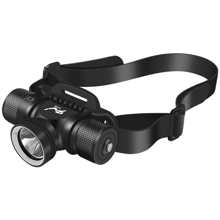 Búvárlámpa 1200 lumen IPX8 alumínium 18650 újratölthető