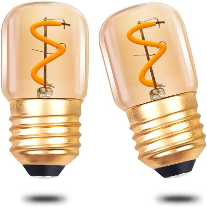 Vintage LED Izzók E27 T28, 2200K, Borostyán, 1.5W, 2 db-os szett