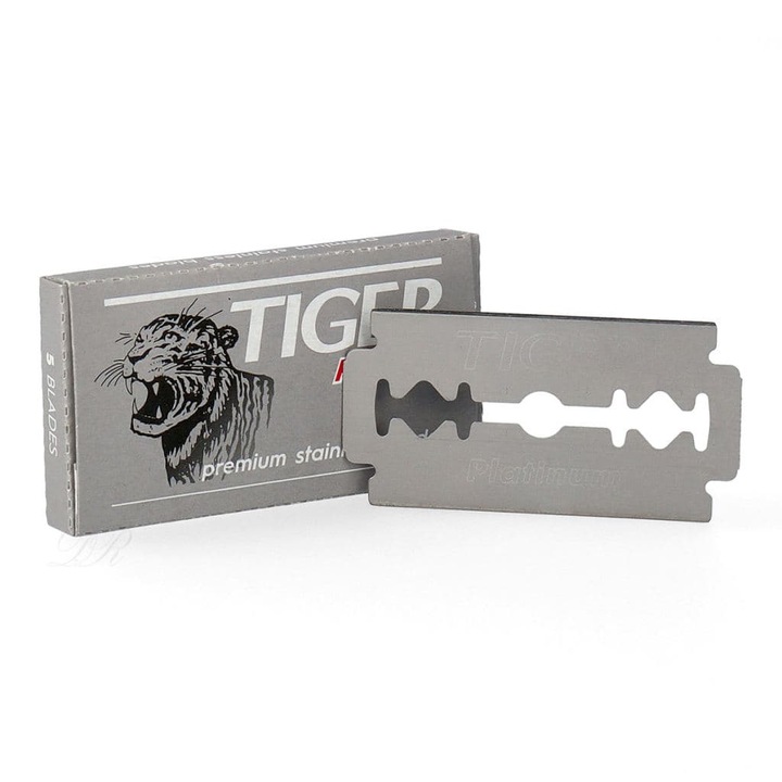 Lame de ras Tiger Platinum double edge blades set 5buc