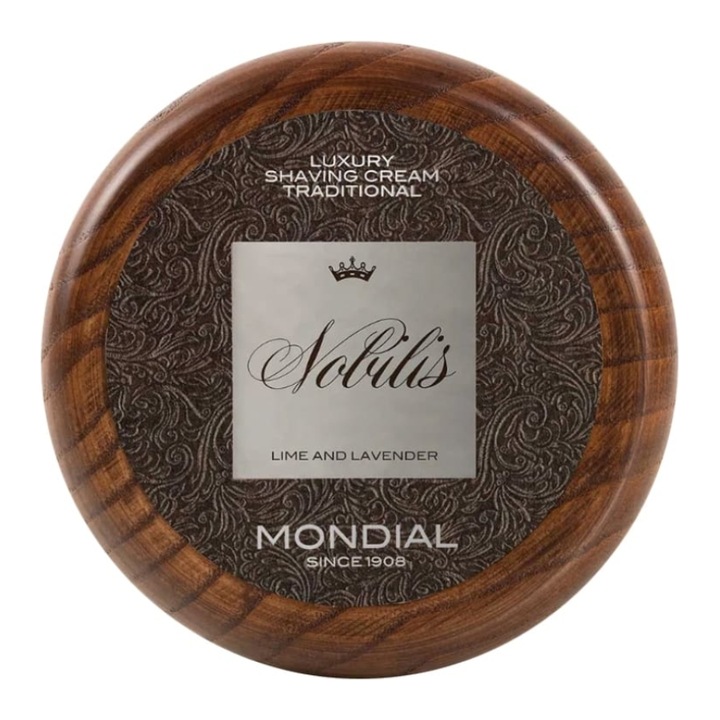 Sapun de barbierit in bol de lemn Mondial shaving soap in Wooden Bowl Nobilis 140ml