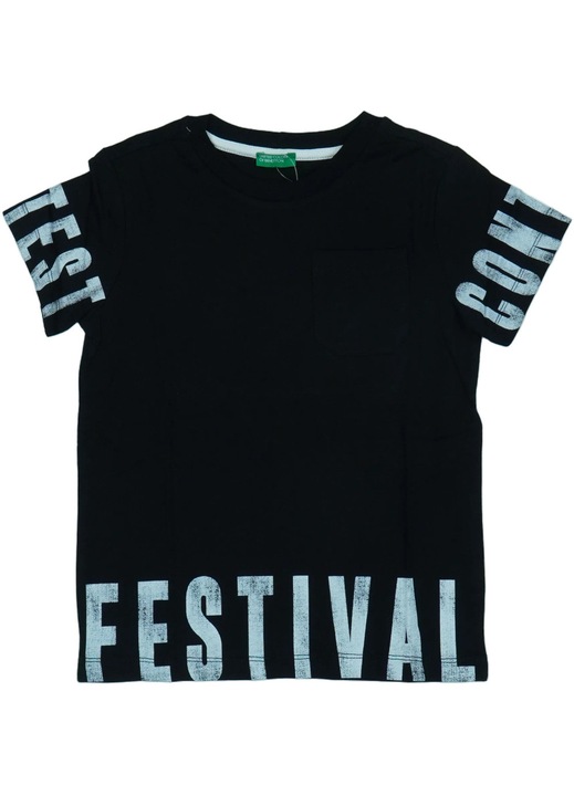 Benetton, Póló Fiúknak, Fekete, 110