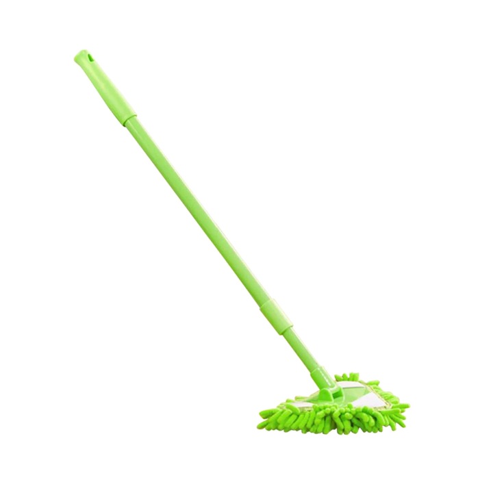Mop chenille ajustabil, rotativ 180 grade, alb