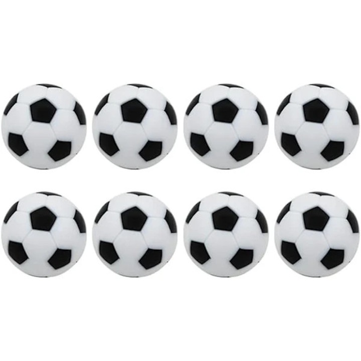 Csendes mini focilabda szett – 8 darab, fekete/fehér, 32 mm