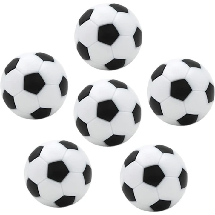 6 db mini focilabda szett, fekete-fehér, 32mm, 16g