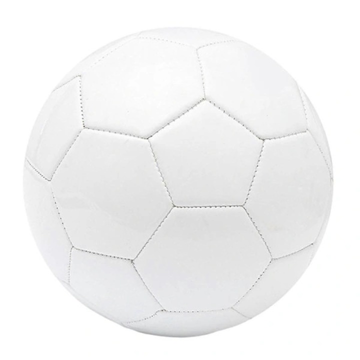 PVC futball labda, 5-ös méret, fehér, 21.5cm