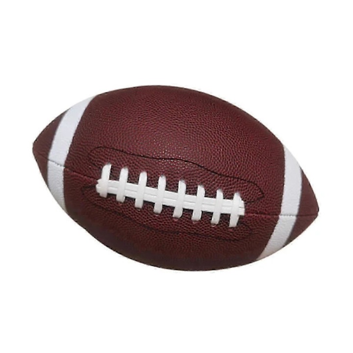 PVC amerikai futball/rögbi labda, hivatalos 9-es méret, texturált felület a kényelmes fogásért, barna/fehér, 28.5x16.5 cm