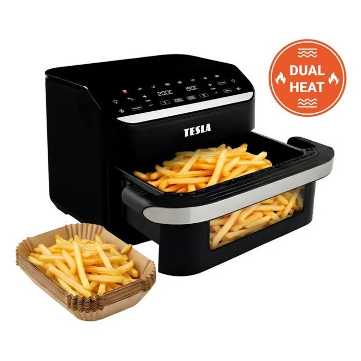 TESLA AirCook DualHeat QD575 XXL двойна фритюрница с горещ въздух