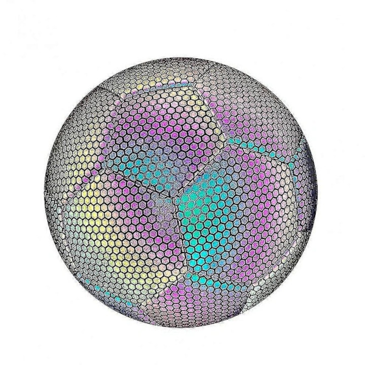 Világító futball labda, 5-ös méret, többszínű, 68x70cm
