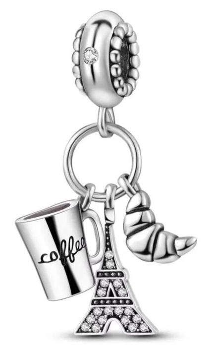 Charm Karkötő, CHARMING, Parizs Pillanata, Eiffel-torony, ezüst szín