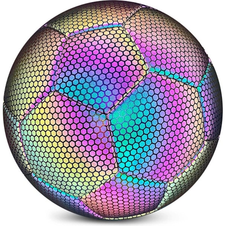 Fényvisszaverő futball labda, 5-ös méret, fehér, 680x700mm