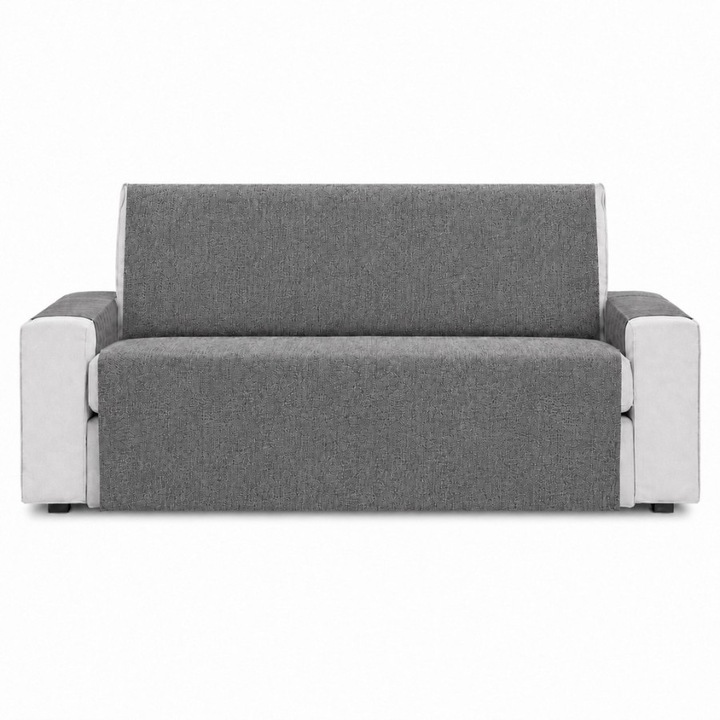Védőhuzat 2 személyes kanapéhoz, 130 cm, Lenjerii Deosebite, Melange szürke