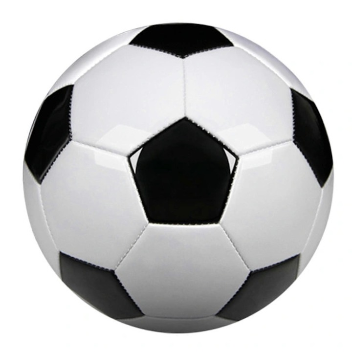 PU bőr futball-labda/foci-labda professzionális edzéshez, habszivacs béléssel és időjárásálló kivitelben, fekete/fehér, 5
