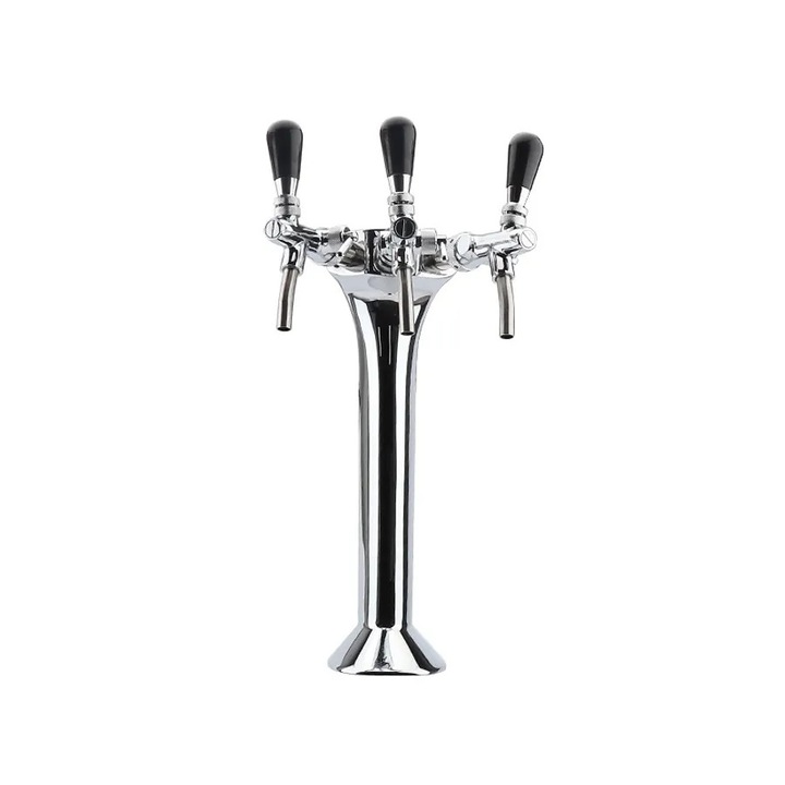 Dozator de bere cu robinet Beertogo Cobra, de tip Turn, pentru 3 sortimente, otel inoxidabil