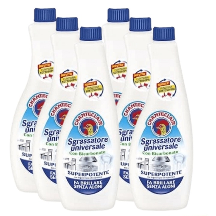 Set 6 bucati degresant Chanteclair, lichid, cu bicarbonat, 600 ml
