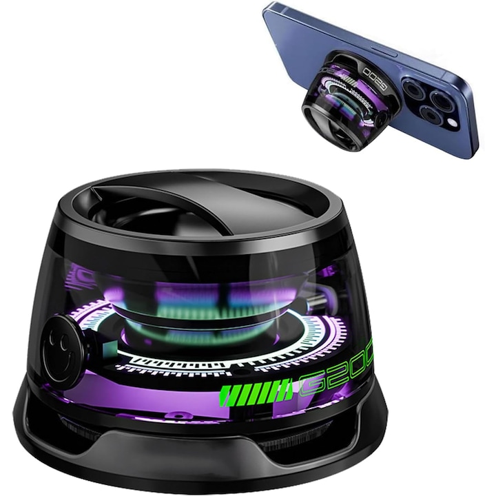 Boxă Bluetooth mică portabilă, conectivitate rapidă, apeluri hands-free, neagră, 8, 4x8, 4x5cm