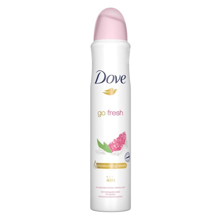 Izzadásgátló dezodor, Dove, 200 ml Go Fresh Gránátalma