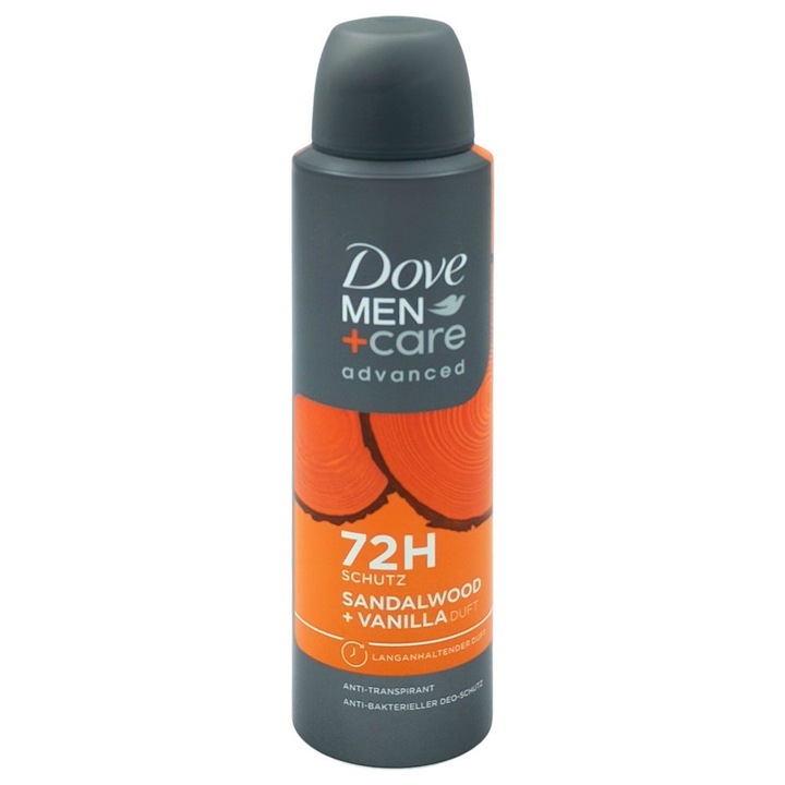 Антиперспирант дезодорант, Dove, 150 ml Men Advanced Care Sandalwood Vanilla