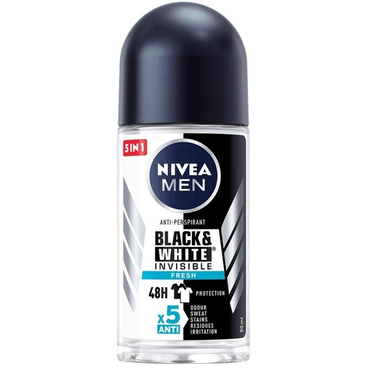 Izzadásgátló golyós dezodor, Nivea, 50 ml Men Invisible Bw Fresh