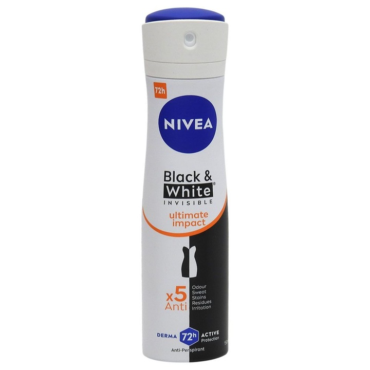 Антиперспирант дезодорант, Nivea, 150 мл Invisible Bw Ultimate Impact