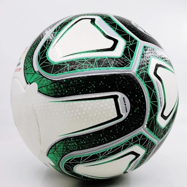 Futball labda, PU labda, csúszásgátló textúrával és magas rugalmassággal, hálóval és pumpával, 1920 La Liga, Többszínű, 5-ös méret