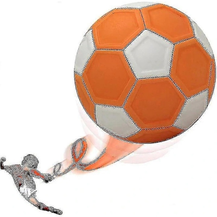 Szintetikus anyagból készült futballlabda, görbítő és csavaró hatással, szabadalmaztatott panelekkel, Narancssárga/Fehér, 4-es méret
