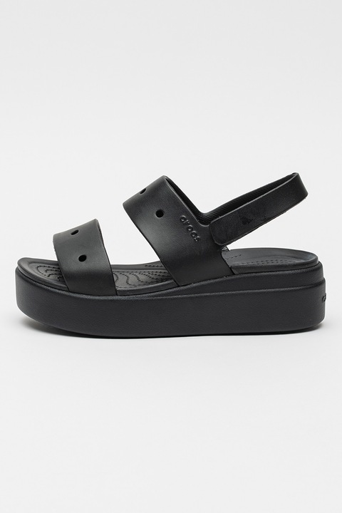 Crocs, Brooklyn telitalpú tépőzáras szandál, Fekete