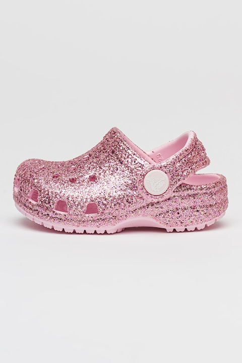 Crocs, Classic csillámos sarokpántos papucs, Fukszia