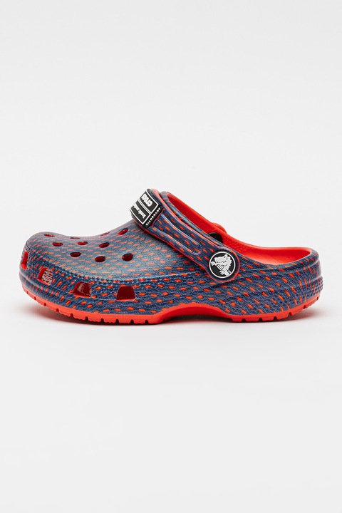 Crocs, Mintás sarokpántos papucs, Piros/Tengerészkék