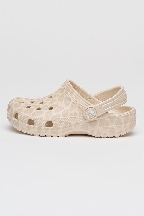 Crocs, Mintás sarokpántos papucs, Világosbézs
