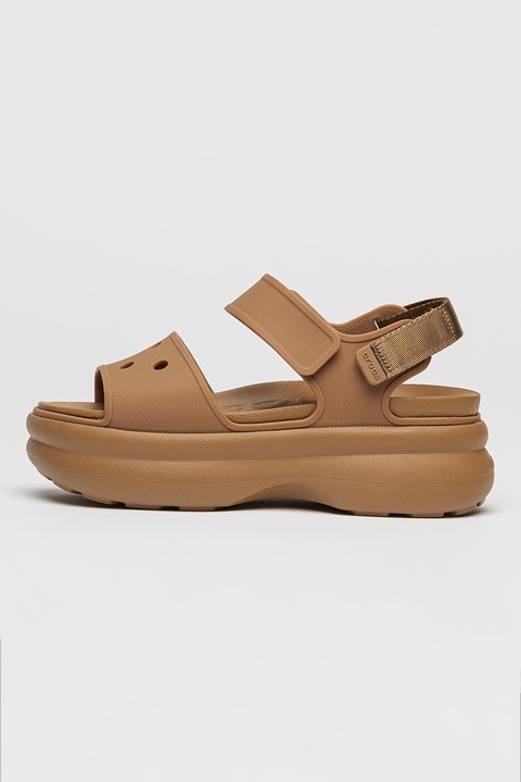 Crocs, Сандали Soho с равна платформа, Тъмнобежово, 36-37