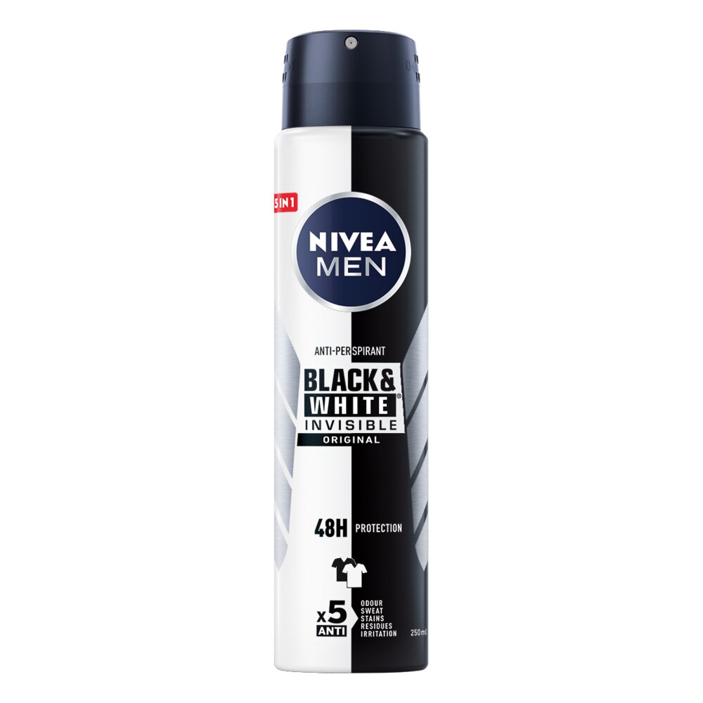 Deodorant spray Nivea Men Invisible for Black & White Power, 250 ml